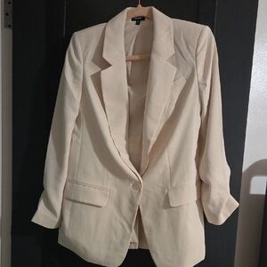 Express One Button Cinched Boyfriend Blazer